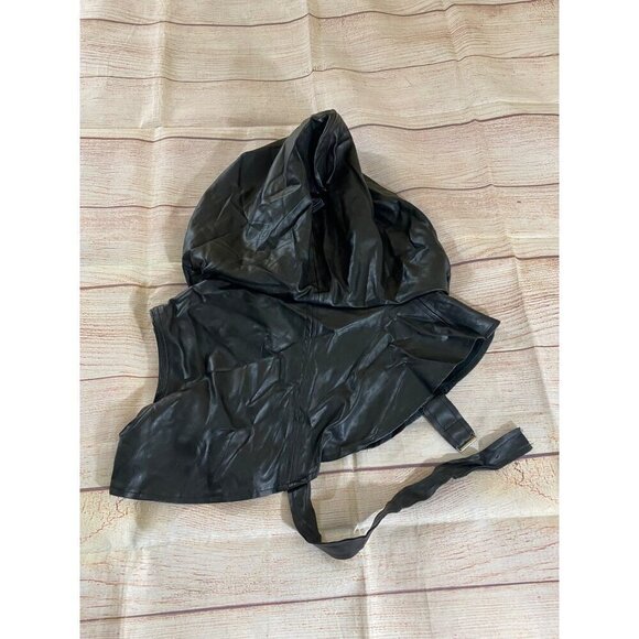Unbranded Women's Black Faux Leather Cosplay Costume Hood - OS - Picture 7 of 7